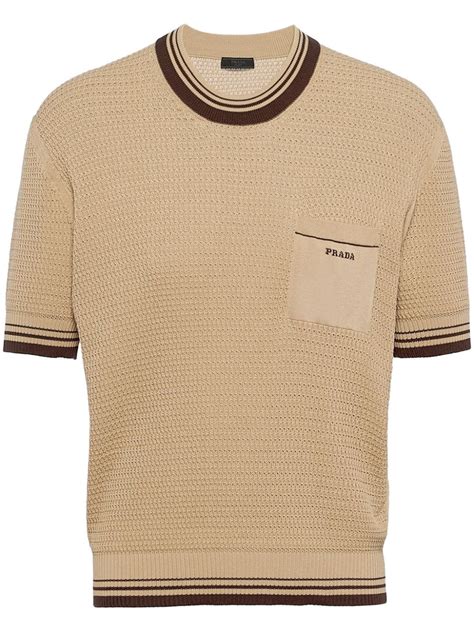 t shirt uomo prada stefosauro|Prada Embroidered Logo long.